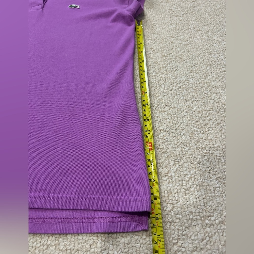 Lacoste Women’s Purple Polo Shirt Slim Fit Size 42 (~US 10, Large) - Picture 11 of 11